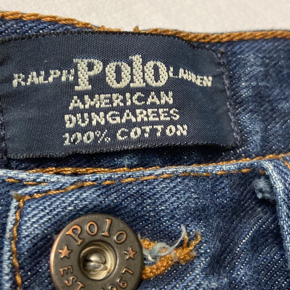 POLO Ralph Lauren Boys Dungaree Denim Shorts- Double Front Pockets - Size 10 - Picture 9 of 12